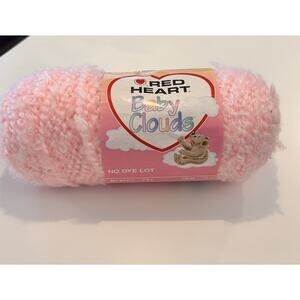 New Red Heart BABY CLOUDS Yarn PINK LEMONADE, 6 oz. 9724